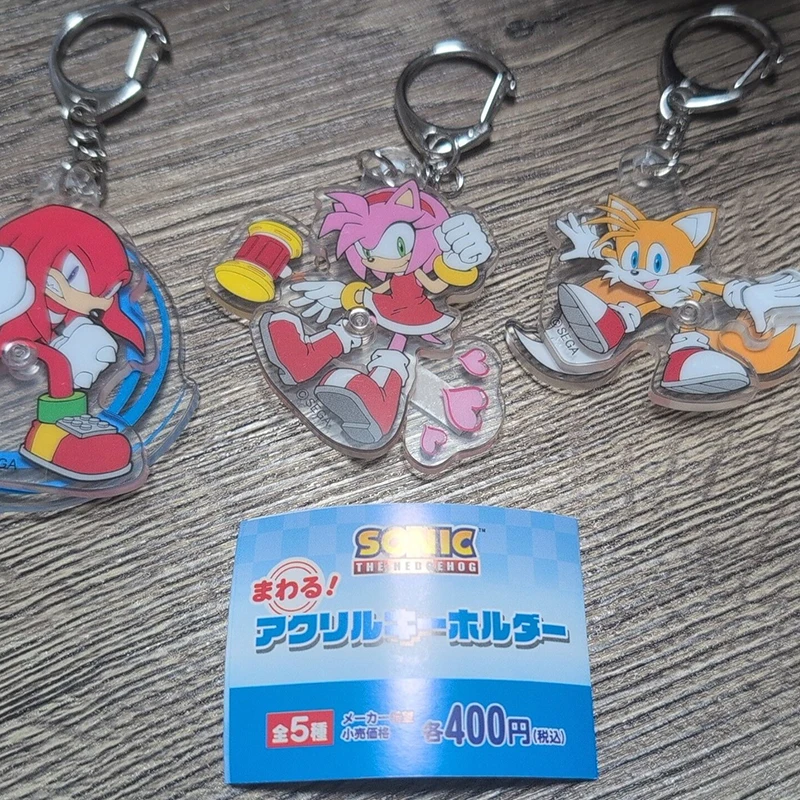 Japonais véritable k-com hérisson sonique acrylique pendentif Gashapon Sega mascotte Sonic'S amis sac à dos charme cadeau