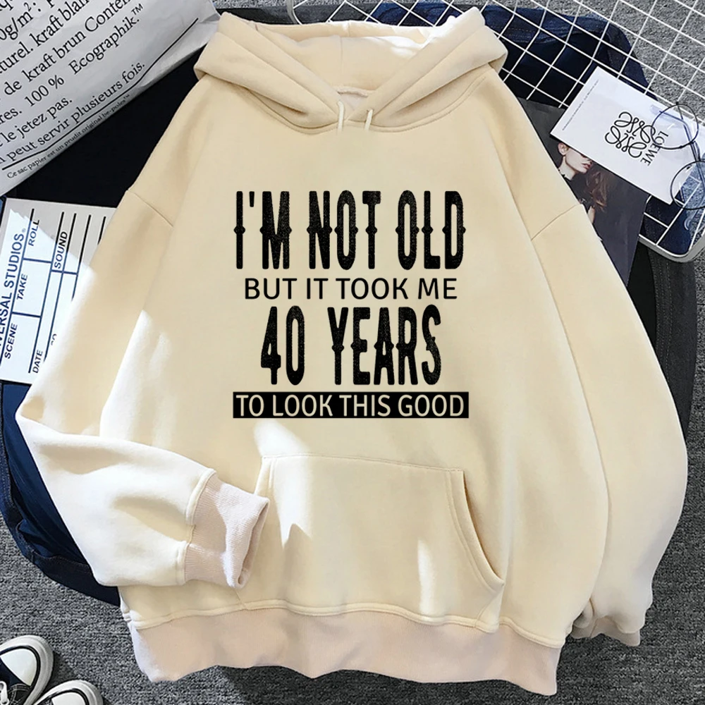 40 Ans 40th Years Birthday hoodie Y2K Japanese anime youthful clothes for teens patterned teen pullover youthful elegant