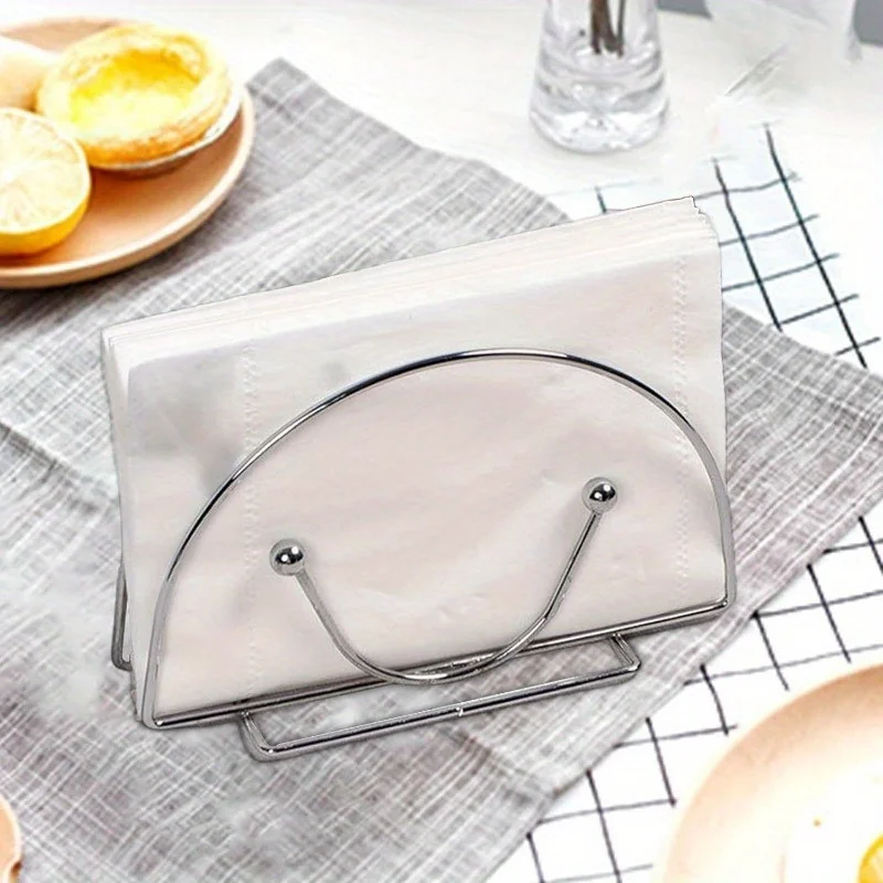 1 pieza de cocina y cafetería, solución de almacenamiento simple, artículo de decoración de cafetería | Accesorio de mesa elegante | Organizador de servilletas, servilletero para mesa