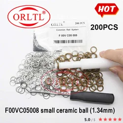 ORLTL Repair Sealing Ring F00VC99002+ F00VC05008 F 00V C99 002 Ceramics Balls 1.34MM for BOSCH 200pcs