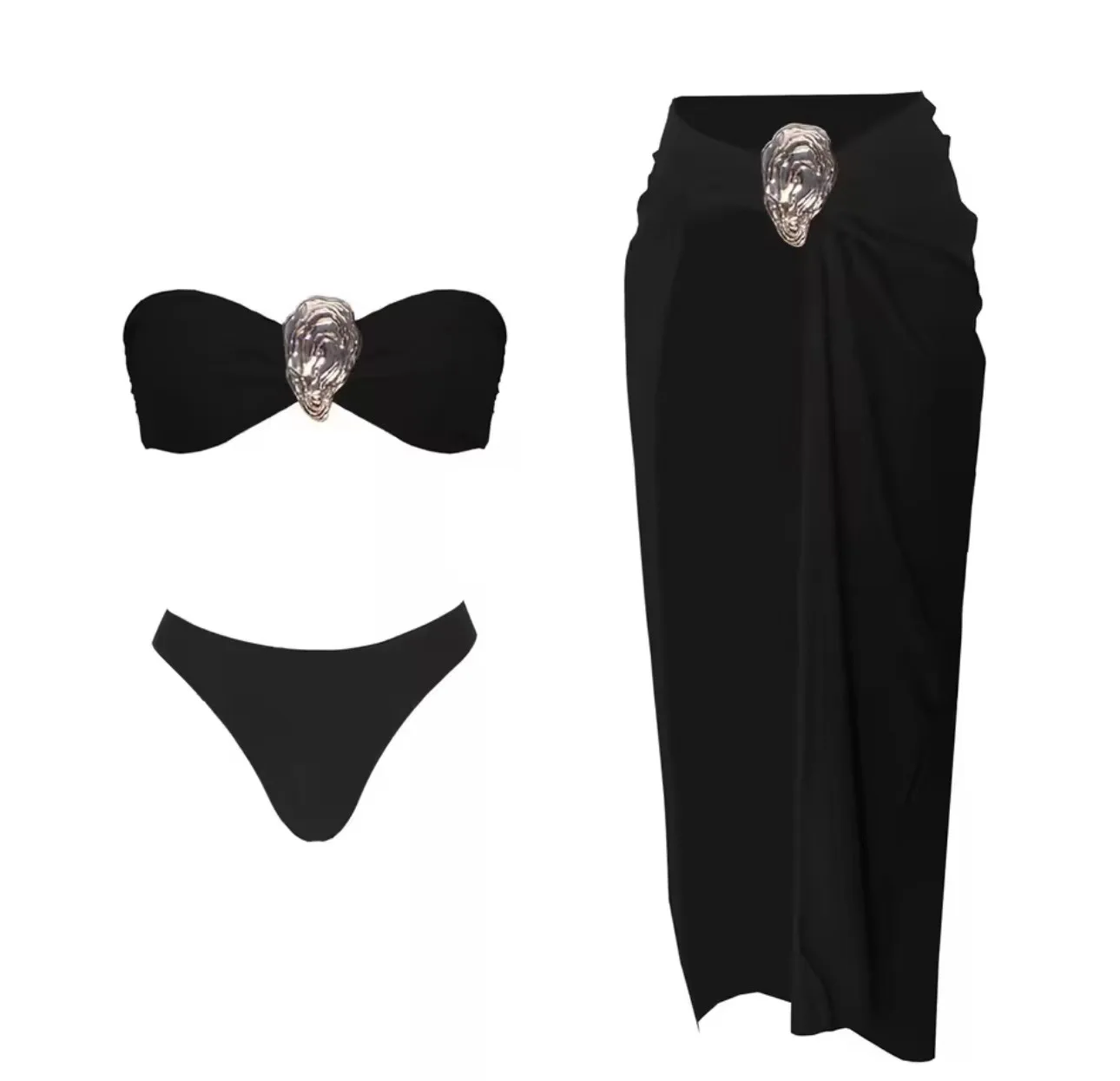 2025 ใหม่เซ็กซี่บิกินี่ one-piece ชุดว่ายน้ําผู้หญิงกระโปรงชีฟองกระโปรงชุดชุดว่ายน้ําชายหาด Gathering Conservative Belly COVER