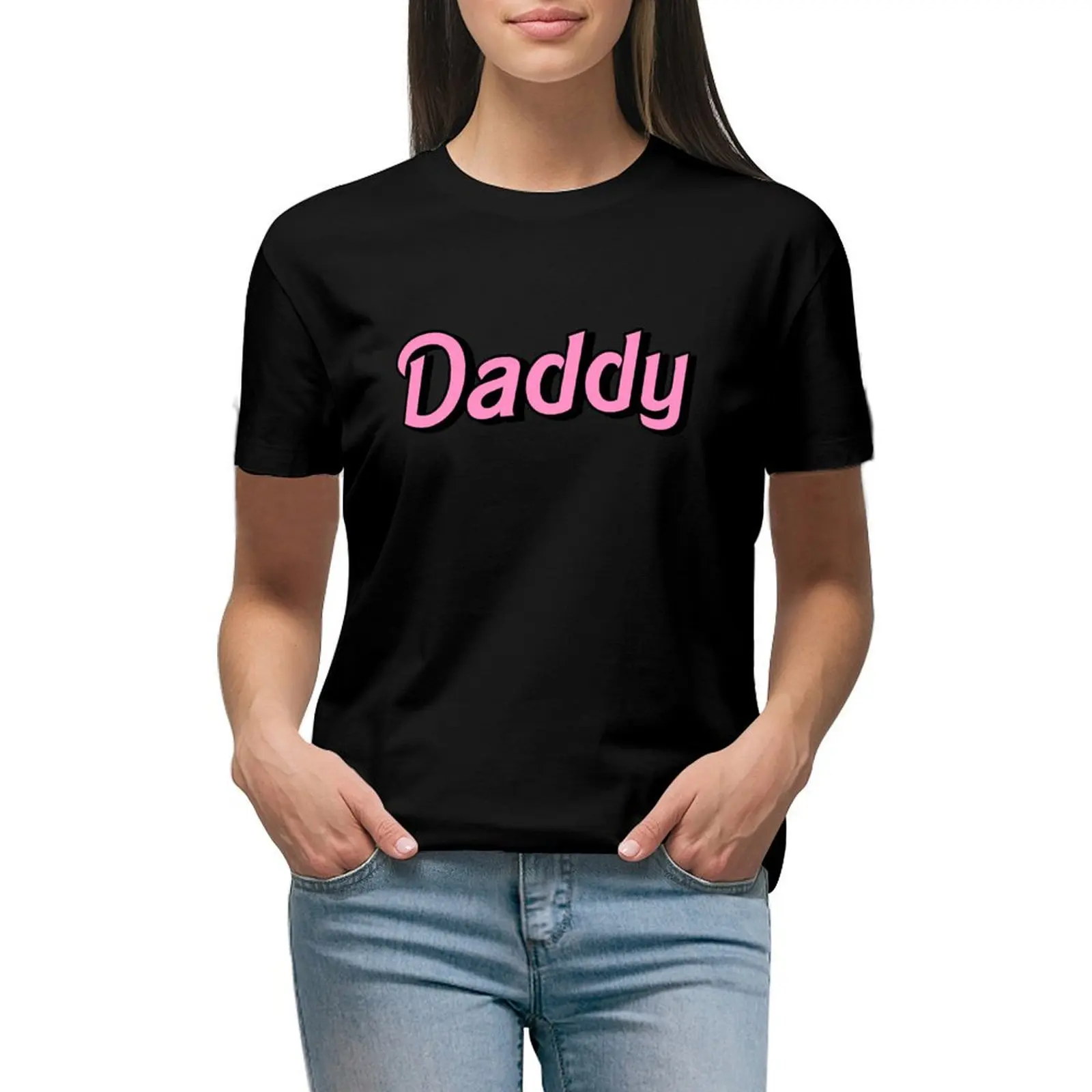 

Daddy T-Shirt lady clothes heavyweights plain oversized t shirts for Women