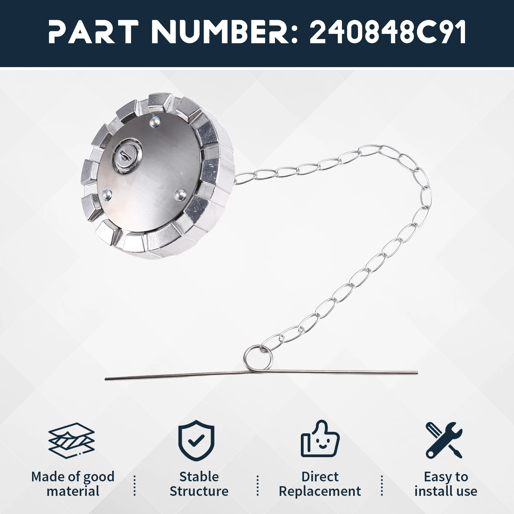 AS57-подходит для крышки топливного бака 240848C91 для Kenworth T400 T440 T450 T470 T600 T660 T680 T880