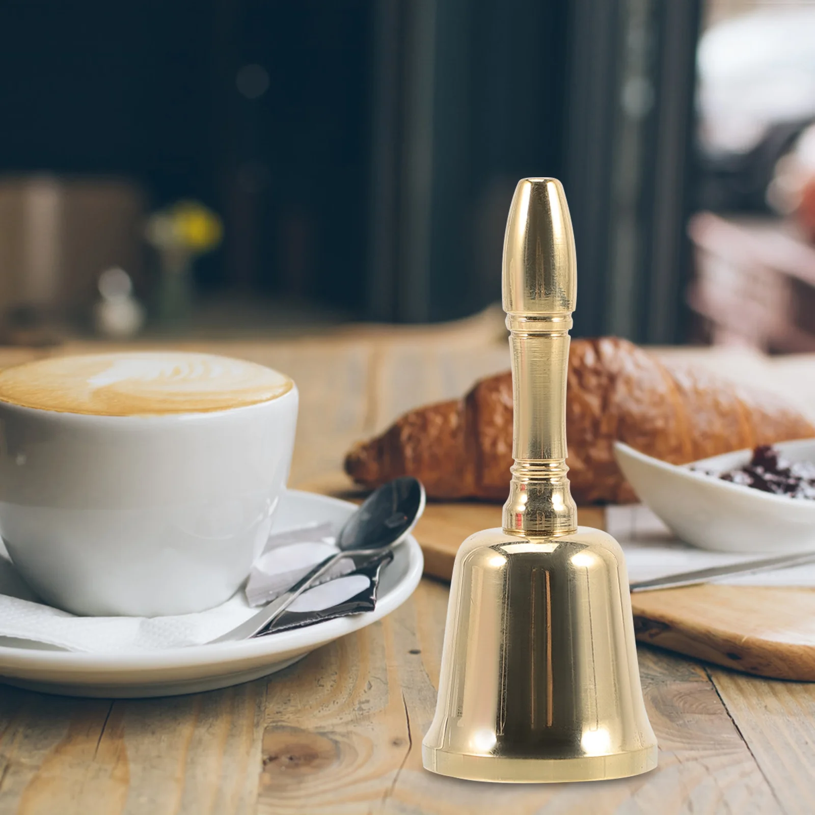 

Clear Sound Hand Bell Small Metal Service Bell for Restaurant Hotel Kitchen Bar School Easy to Carry Brass Bells