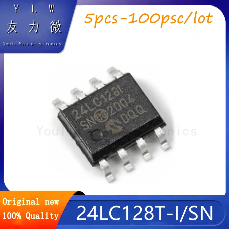 New Original 24LC128T-I/SN SMT SOP-8 Programmable Read-Only Memory IC Chip