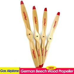 1Pc CW 2-blade Beech Timber Wooden Wood Propeller Props Red High Quality Balance Sail For RC Gasoline Engine Fixed-wing Airplane