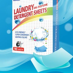 90pcs Nanos Concentrated Laundry Tablets Fast Dissolve Clothes Stain Removal Sheet For Clothing