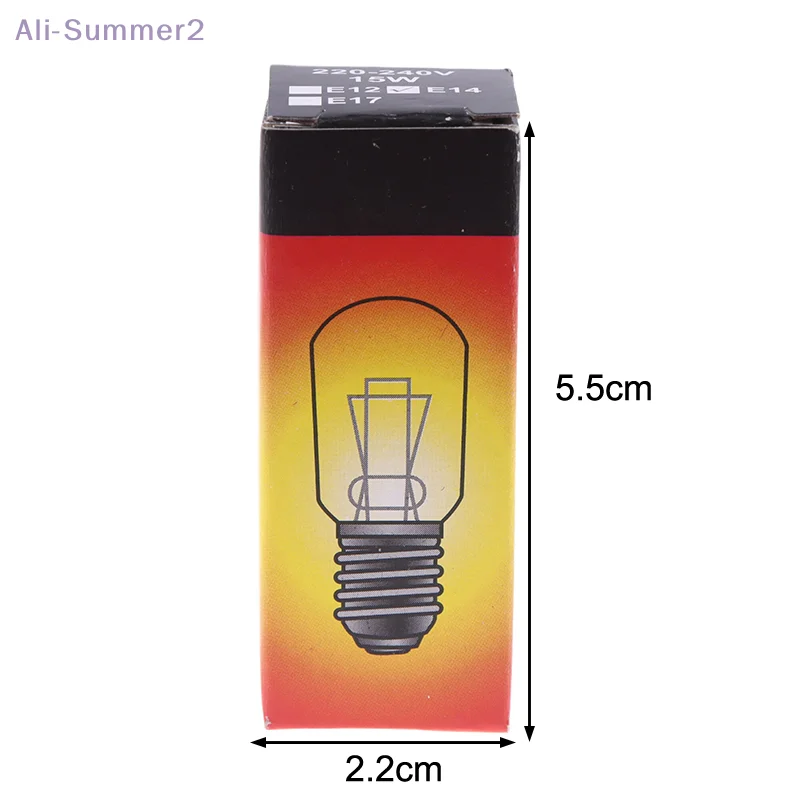 2Pcs E14 15W High Temperature Resistant Refrigerator Bulb Microwave Oven Replacement Light Toaster/Steam Bulb Light