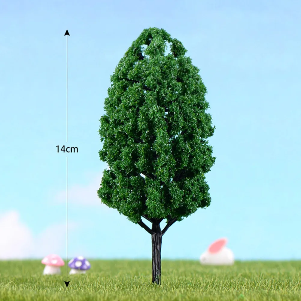 

10 шт. реалистичных имитационных деревьев для микроландшафта, украшения для DIY-декораций, для дома, вечеринок, стола, зеленые растения
