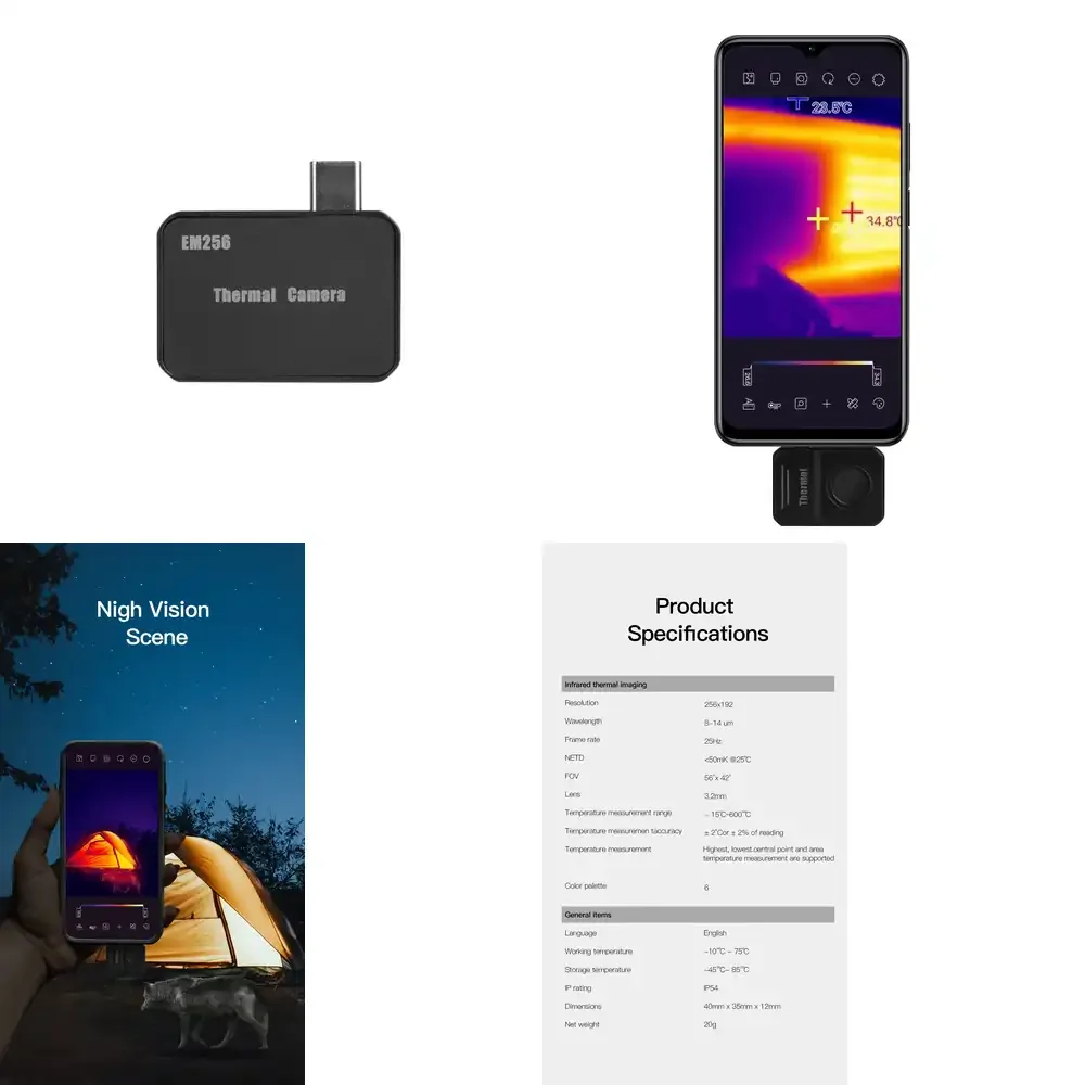 2023 NEW Outdoor Portable Thermal Imaging Camera Night Vision for Android Phone for Thermal Camera for Night Vision