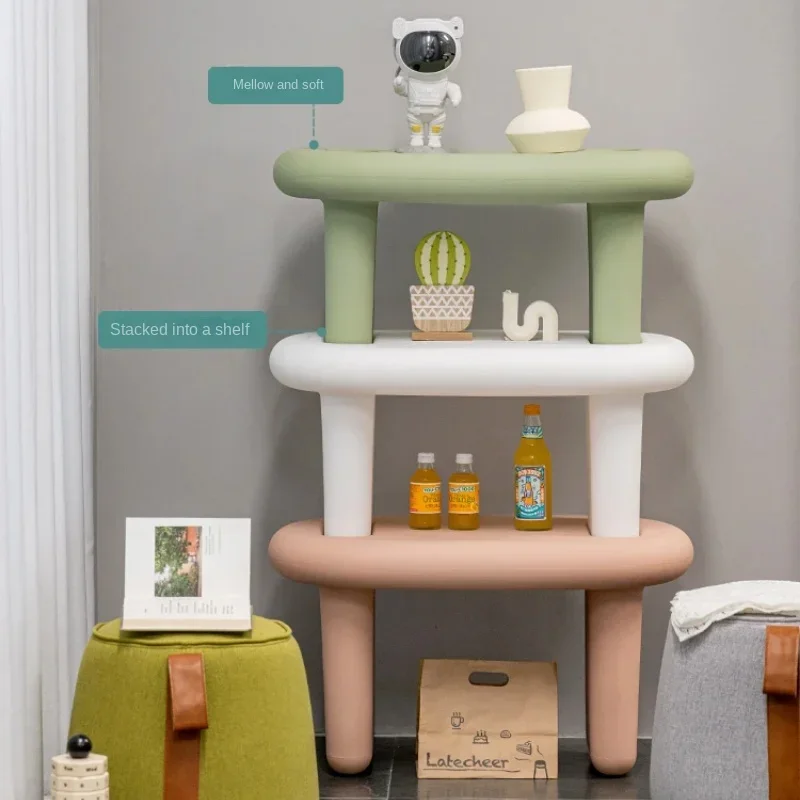 Nordic Children's Writing Table Kindergarten Study Desk Stackable Plastic Bookshelf Table Perfect for Baby Learning