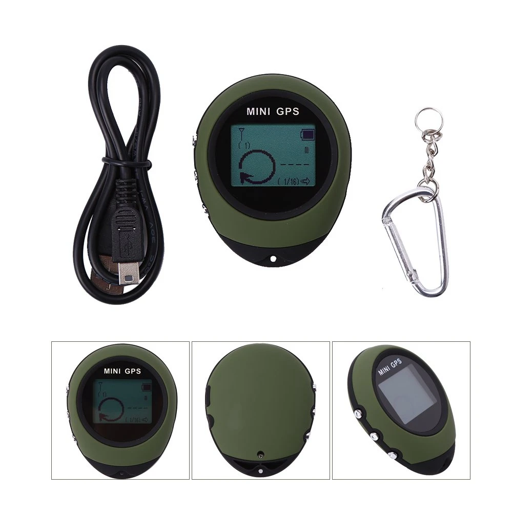 

#66B Consumer Electronics,GPS Navigation Receiver Tracker Logger USB Rechargeable for Traveler,dark green