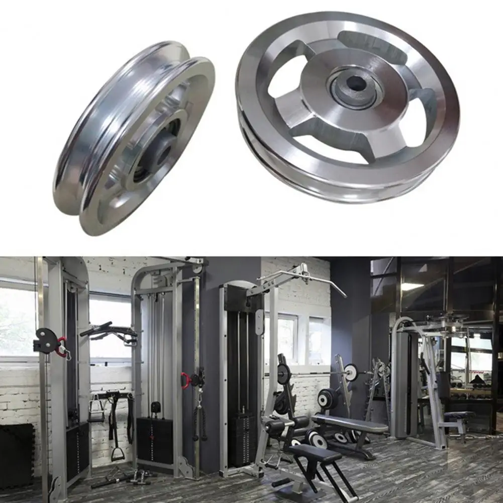 7.3/8.8/9.5/11/11.4cm Universal Pulley Wheel Aluminium Alloy Gym Training Fitness Equipment Bearing Pulley Wheel Replacement