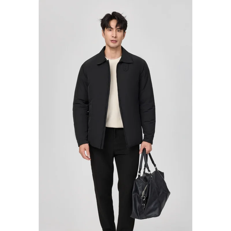 GIOIOMen's Down Jacket，Autumn and Winter High Quality White Duck Down Filling Lapel Lightweight Casual Down Jacket Jacket