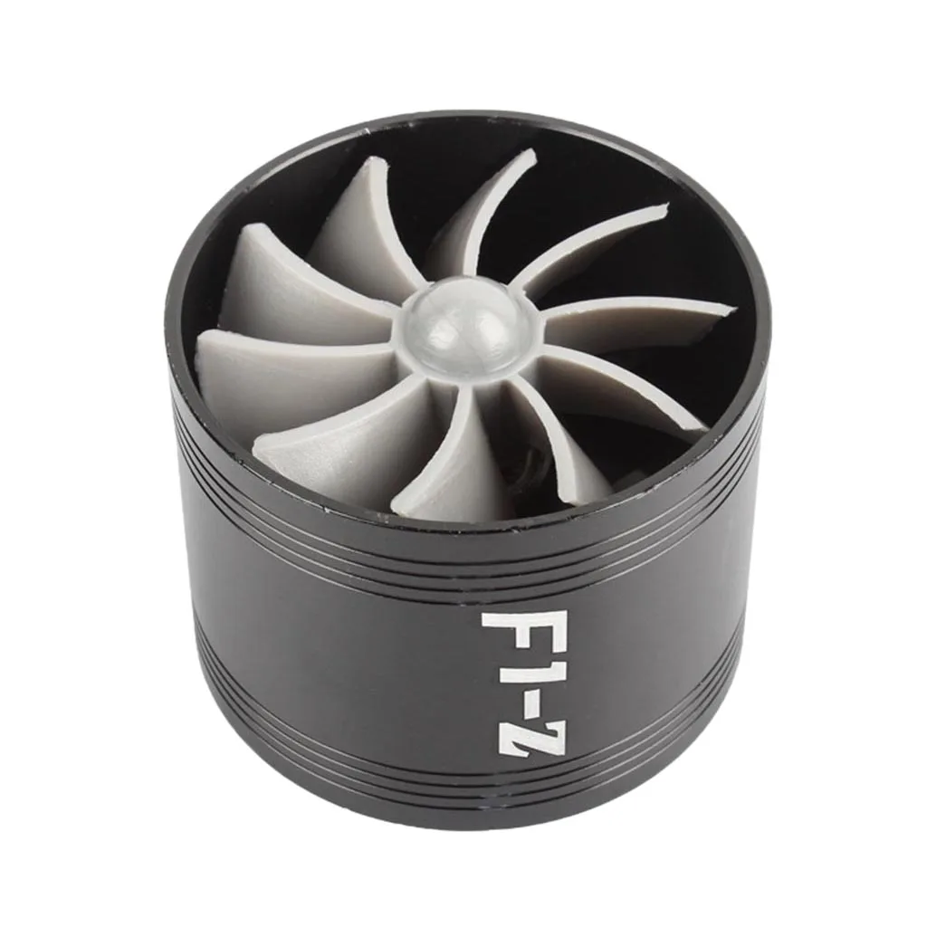 Turboes Saver Fan Air Intake Turbine Universal Car Kit with 2pcs Rubber Holders for High Performance Boost