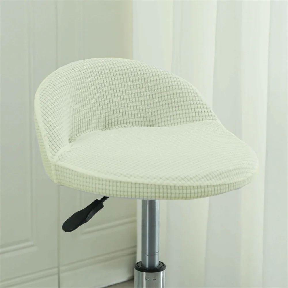 Elastic Bar Chair Cover Integrated Thickened Dining Chair Cover Non-slip Washable Low-back Chair Covers