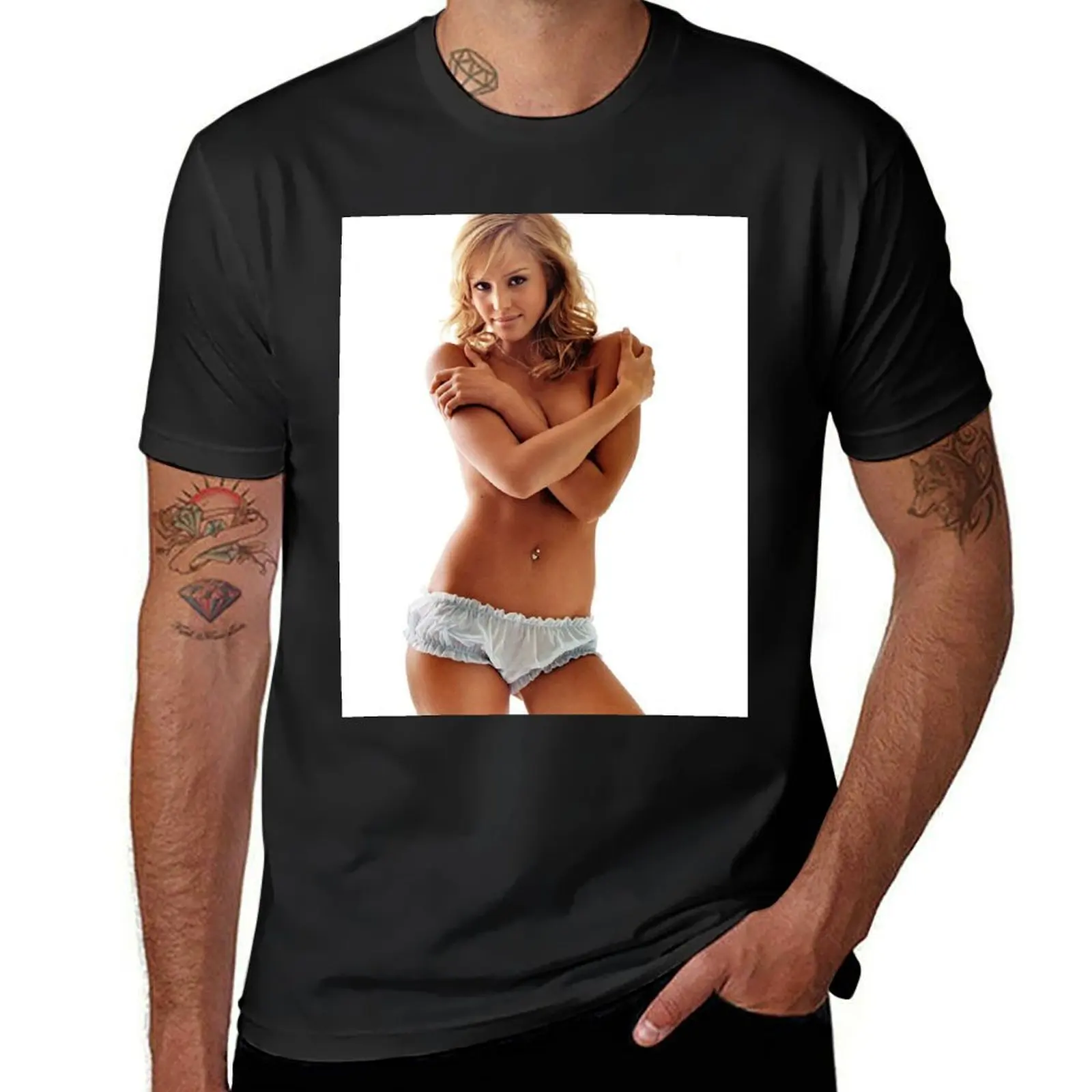 

Jessica Alba T-Shirt cute clothes tops graphics tees Men's t shirts