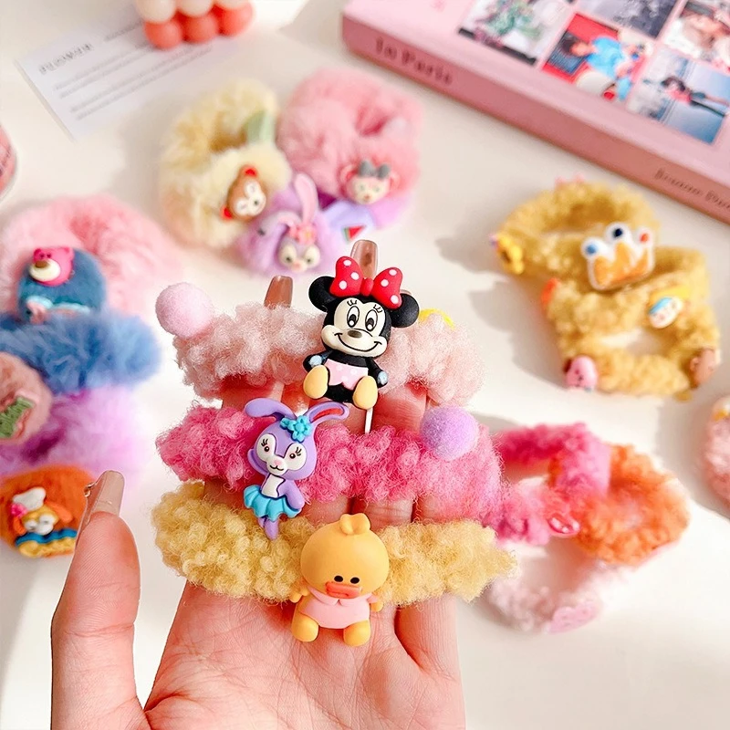 

Disney's new autumn cute small intestine does not hurt children's head rope rubber band elastic and good cartoon cute ponytail
