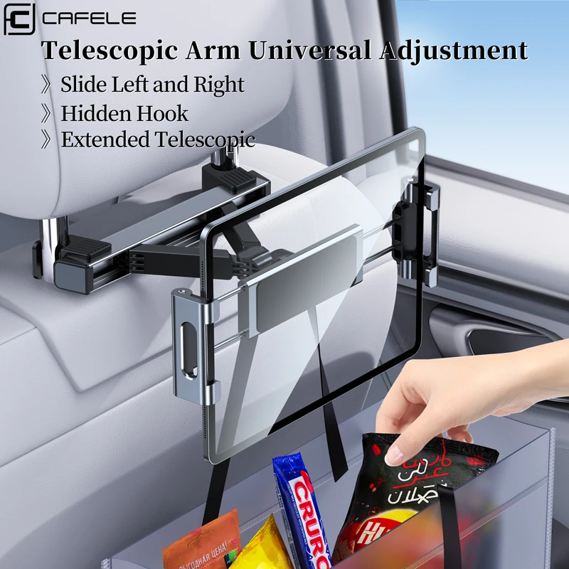 

CAFELE Car Tablet Holder Headrest Mount Auto Telescopic Backseat Stand Cradle Clip Seat Back Cell Phone Bracket for iPad