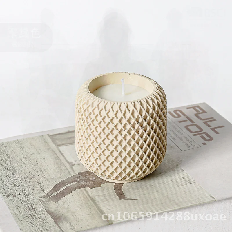 

Reticulated Cement Aromatherapy Empty Cup for Indoor Use Long Lasting Fragrance No Fire Required Candle Cup
