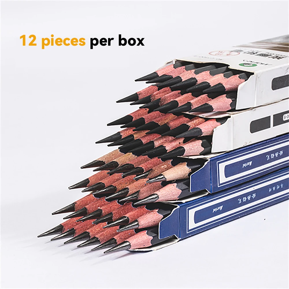 12Pcs 2H HB B 2B 3B 4B 5B 6B 7B 8B 12B 14B Sketch Drawing Graphite Shading Charcoal Pencils Set Sketching for Artists Beginners