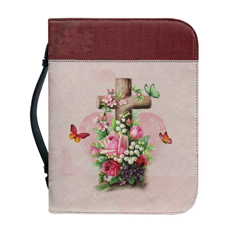 For God So Loved The World Gifts For Women For Men Christmas Gift Print Leather Bible Bag Women Cross Design Women's Handbags