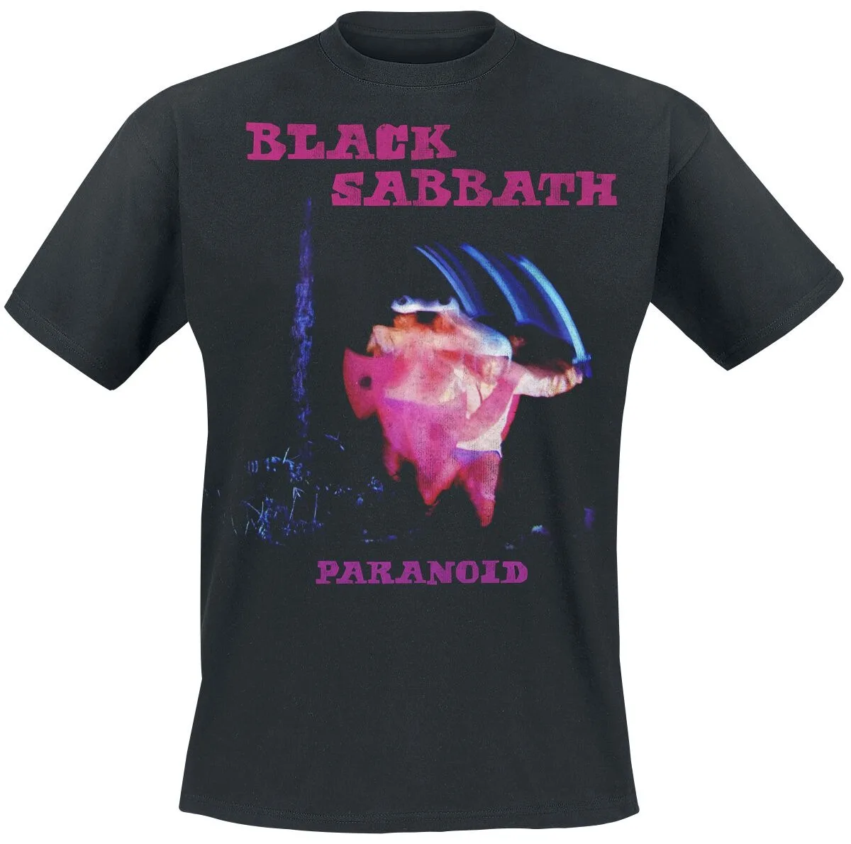 Black Sabbath Paranoid Album Art Print Cotton T-shirt Men Women Heavy Metal Band Unisex Tee