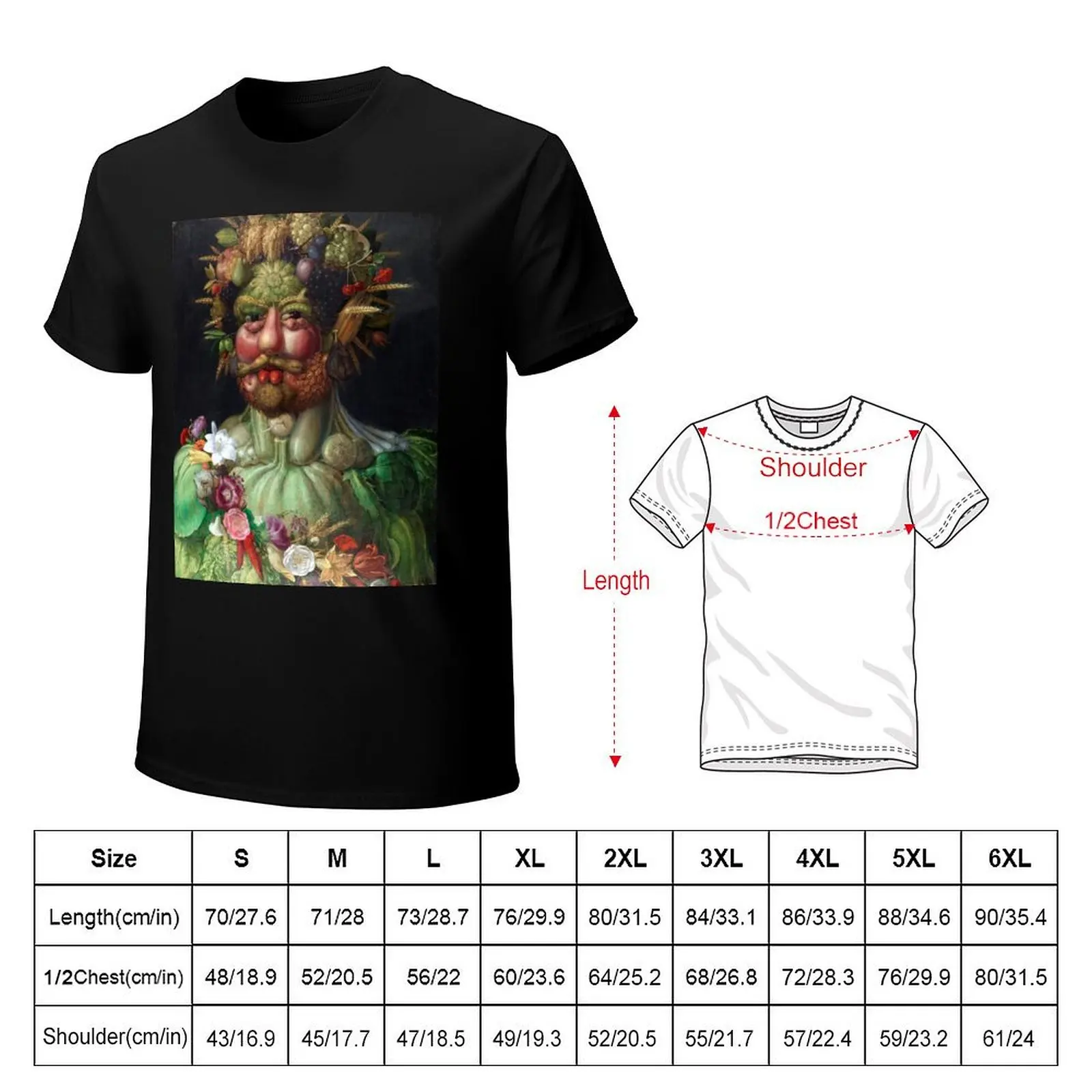 Giuseppe Arcimboldo Vertumnus T-Shirt Abstract Pattern Print Top