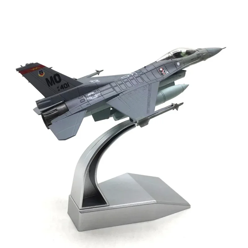 Die cast alloy aircraft model 1:100 F-16c US Air Force Harrier fighter simulation alloy aircraft model collectible indoor gift