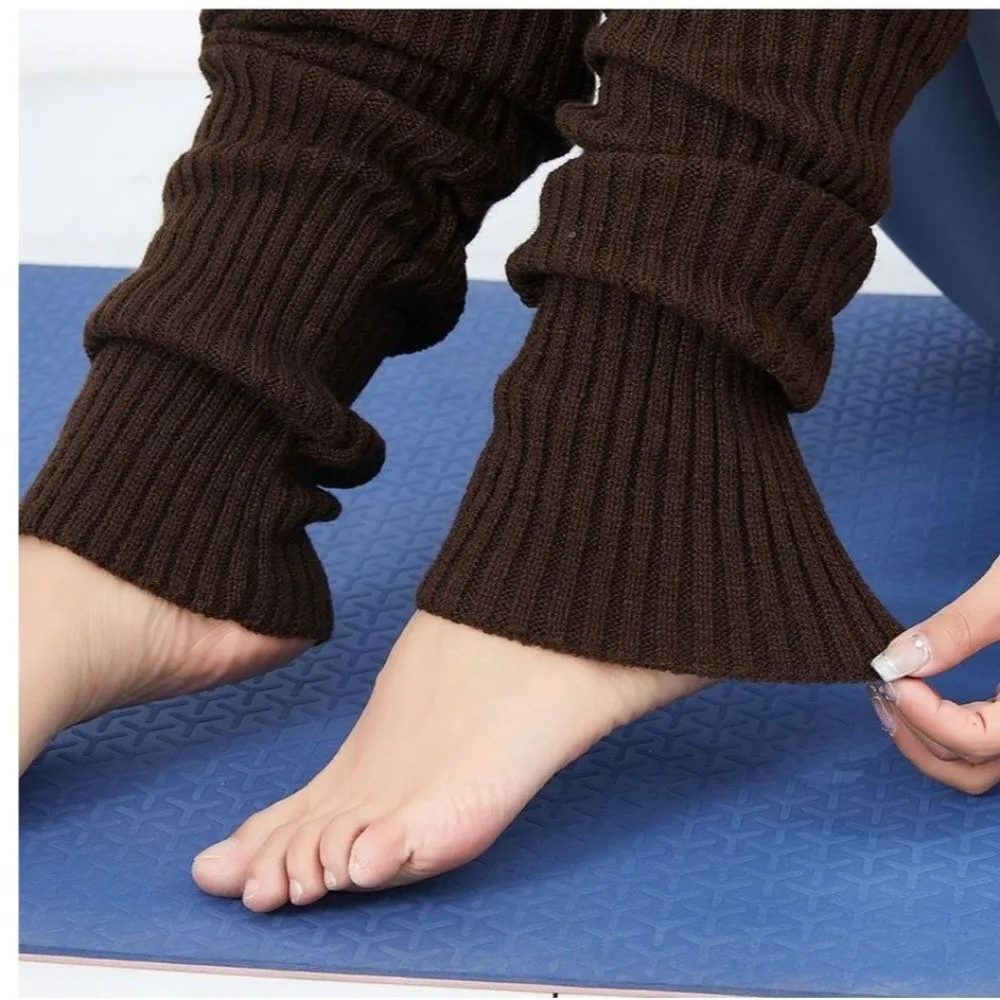 Soft Knitted Leg Warmers 90cm Over Knee Ballet Warm Up Socks Solid Color Yoga Dance Socks Ballet Practice
