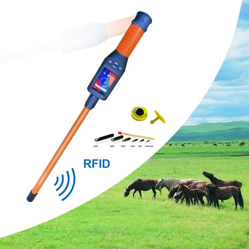 ISO11784/5 FDX-A、FDX-B、HDX マイクロチップ耳タグスキャナー牛ラクダ RFID 動物リーダー Android オペレーティングシステム Wi-Fi 接続