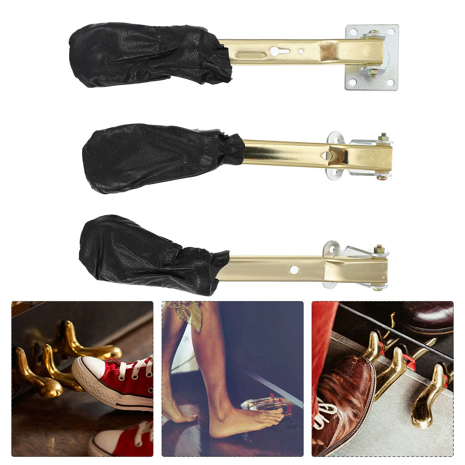 دواسات البيانو المستقيمة المعدنية الذهبية بديلة متينة لأداة الموسيقى المنزلية بيانو عالي السطوع ومضاد للصدأ #3