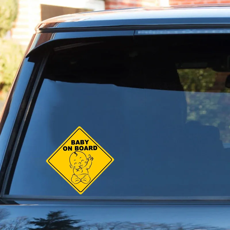 مضحك الطفل على متن ملصق الاطفال سلامة عاكسة سيارة الفينيل علامات السيارة ذاتية اللصق تحذير ملصق للسائق