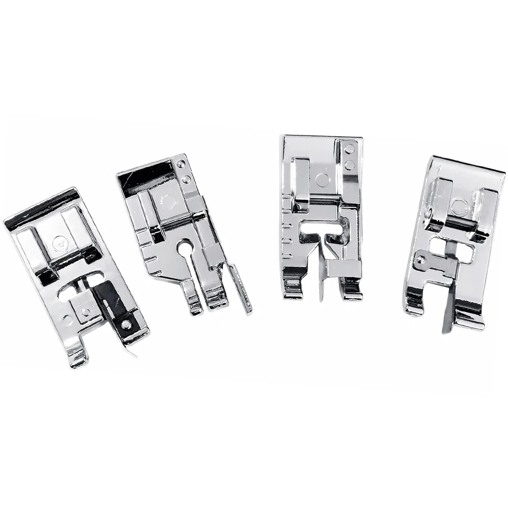 4 PCS Presser Foot Set 1/4 inch Quilting Patchwork Presser Foot Overlock Overcast Foot For Household Sewing Machine Accessories