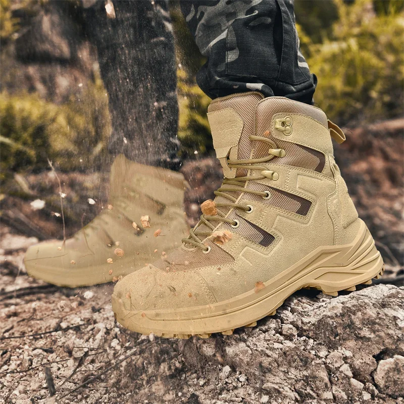 في الهواء الطلق حذاء للسير مسافات طويلة الرجال المضادة للانزلاق الدانتيل متابعة تنفس مقاومة للاهتراء عالية أعلى أحذية الرجال الدانتيل متابعة منخفضة أعلى أحذية رياضية غير رسمية الرجال #6