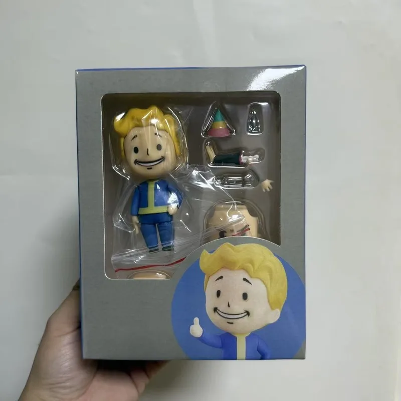 Figura de Acción Vault Boy de Fallout Shelter Versión Q, Pip-Boy con Articulaciones, Adorno de Escritorio, Regalo de Cumpleaños