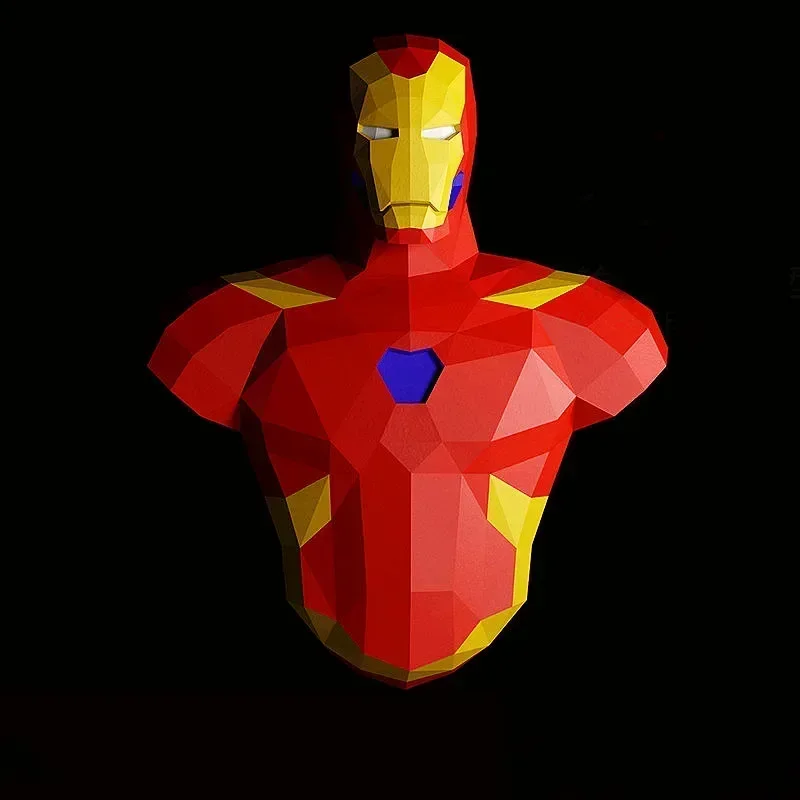 

3D puzzle Avengers hero Iron man Paper home wall decoration handmade Geometric origami card figure model Building Set