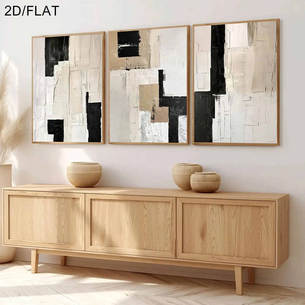 3pcs/Set Modern Abstract Beige Black Canvas Posters - Unframed Minimalist Posters for Living Room and Bedroom Decorations Gift