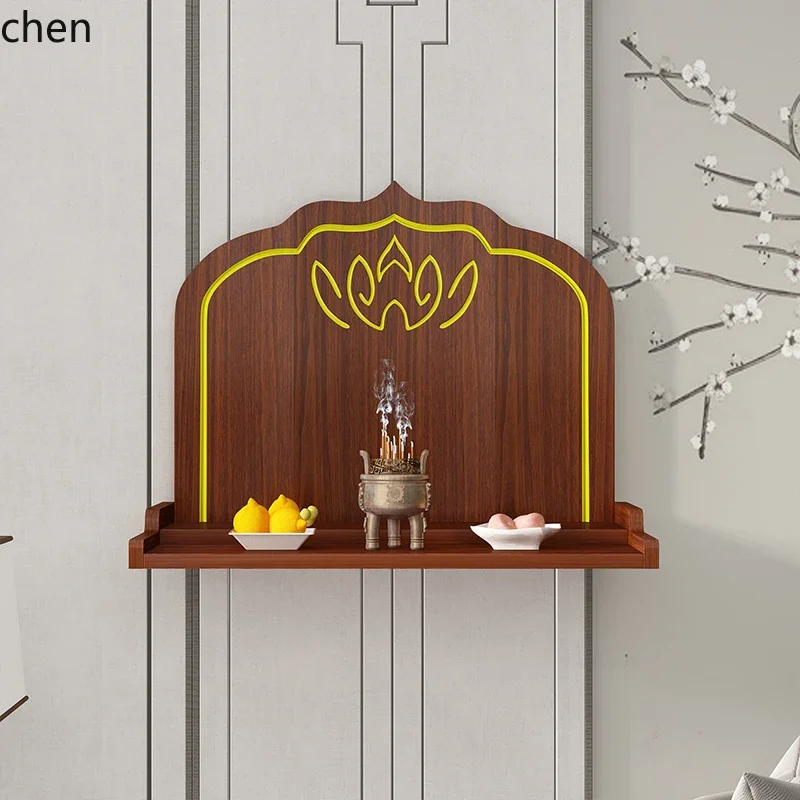 L19- Buddhist Altar Home Economical Wall-Mounted Altar Offering Display Shelf Buddhist Table