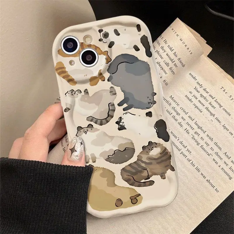 Graffiti Cat Phone Cases For OPPO A17 A16  A53 A32 A33 A57 5G A15 A3S A5S  A54 A31 A9 A5 2020 A55 A74 A95 4G A96 A52 A72 A92