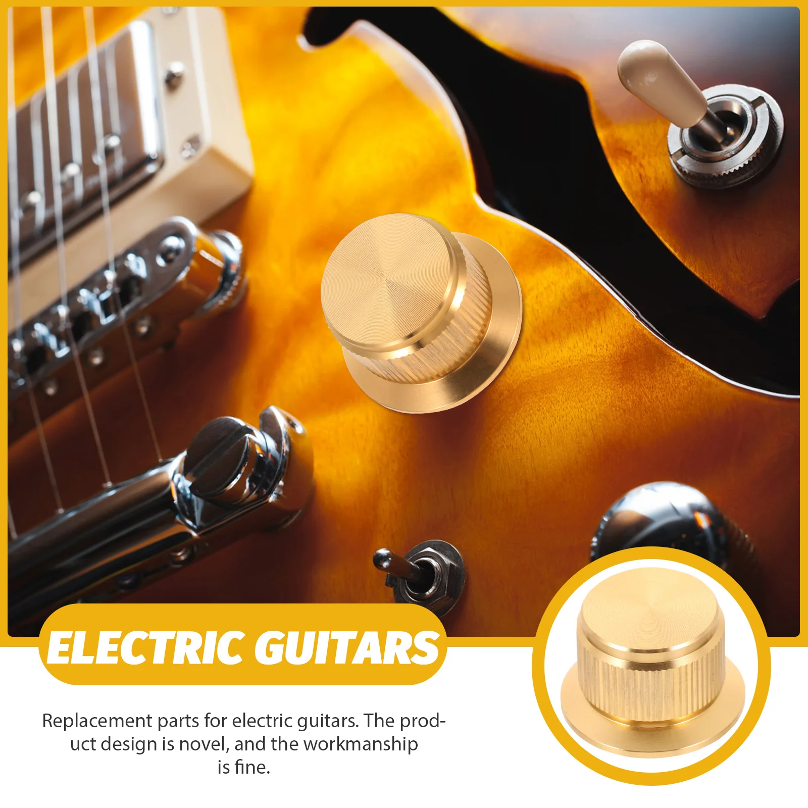 

Electric Guitar Volume Control Knob Durable Aluminum Alloy Potentiometer Replacement Caps Bass Volume Knobs Alloy Amplifier Knob