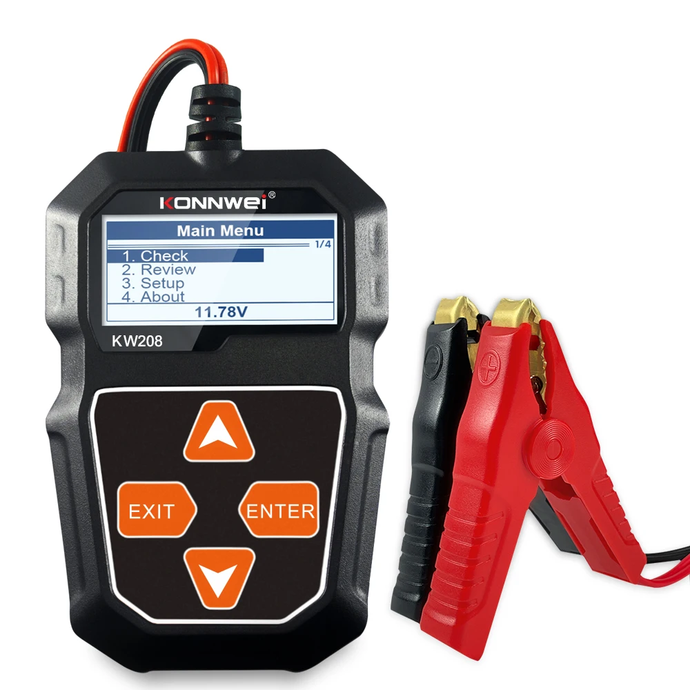 1Pc Car Battery Tester 6V 12V For KONNWEI KW208 Charging System Analyzer Voltage Internal Resistance Detection Tool