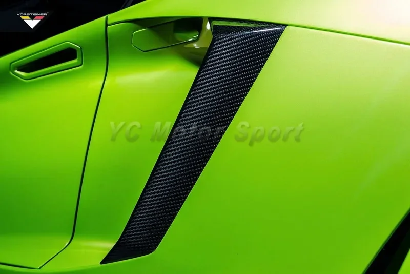 

Воздуховод из сухого карбона в стиле OEM для заднего крыла Aventador LP700 2011-2014 годов выпуска, боковой воздухозаборник, облицовка воздухозаборника.