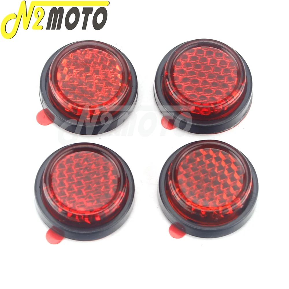 2/4/8 قطعة دراجة نارية لوحة أرقام مستديرة MOT عصا ذاتية اللصق على و الترباس على عاكس للطراد بجولة السلامة الخلفية عاكسة