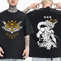 Camiseta de Anime Jujutsu-Kaisen Mahoraga para hombre y mujer, camisa informal de manga corta con cuello redondo Harajuku