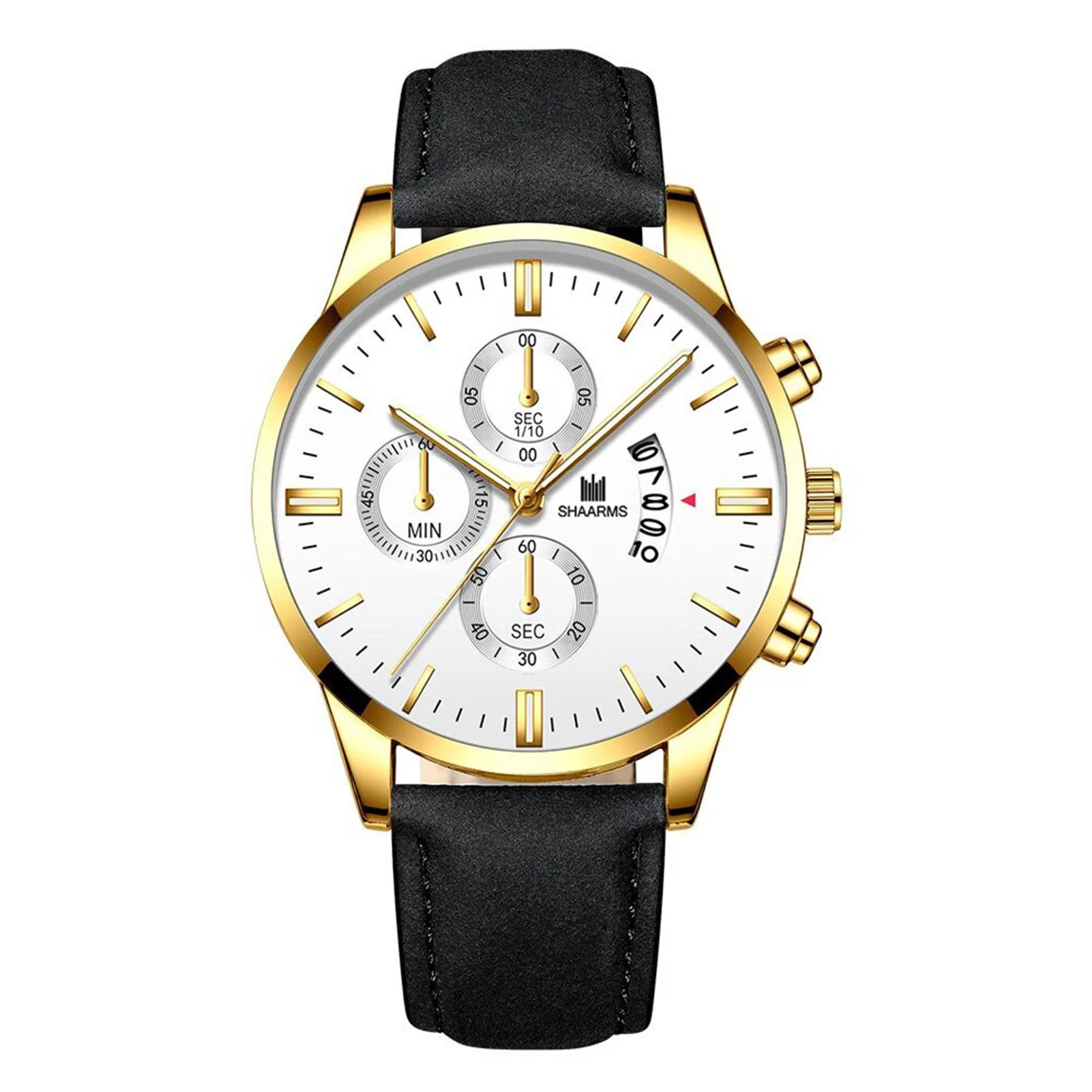 

Men's Casual Quartz Watch Minimalist Easy to Read Dial Shatterproof Wristwatch n Birthday Gift