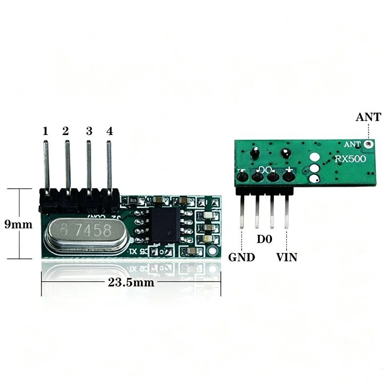 Wireless Superheterodyne Receiver Module 315MHZ 433MHZ Stable Signal For DIY Remote Control ProjectsNF stationery
