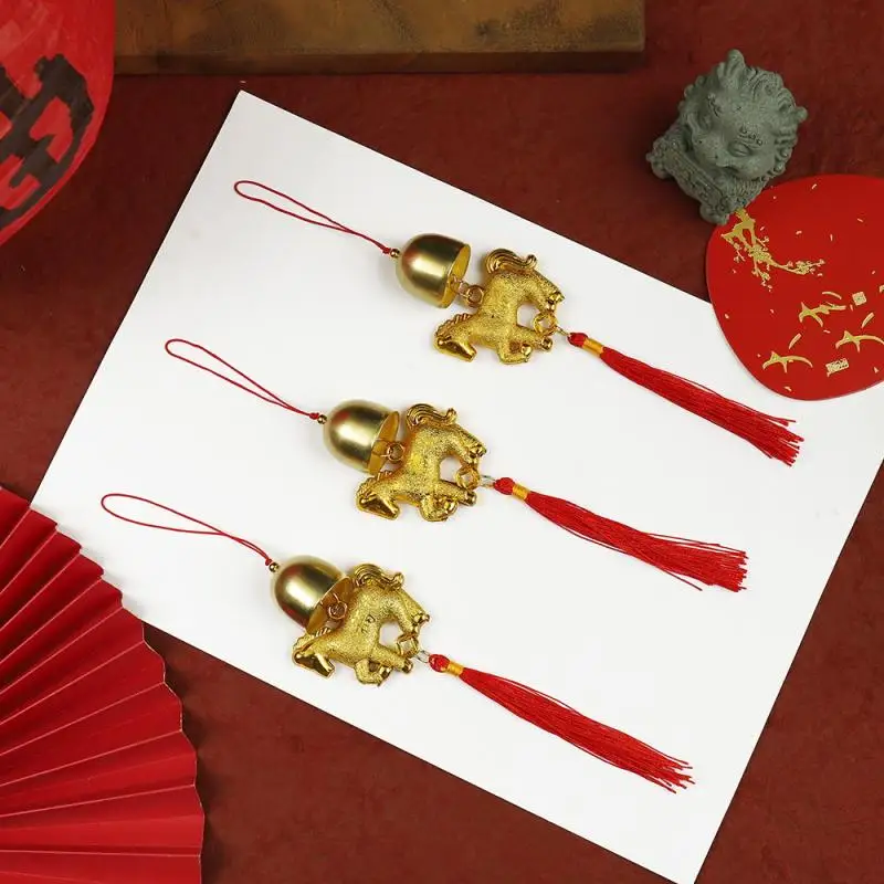 1 قطعة 2026 مهرجان الربيع فانوس قلادة السنة الصينية الجديدة الحلي بونساي المعلقات القمرية الحصان الديكور ديكور معلق للحفلات #4