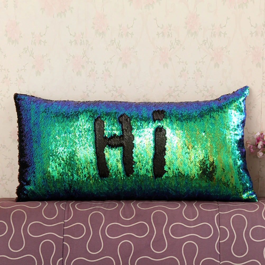 

Sequin Throw Pillow Cases Glitter Covers Sofa Pillowcase Bright Color Comfortable Exquisite Design Room Car Bed