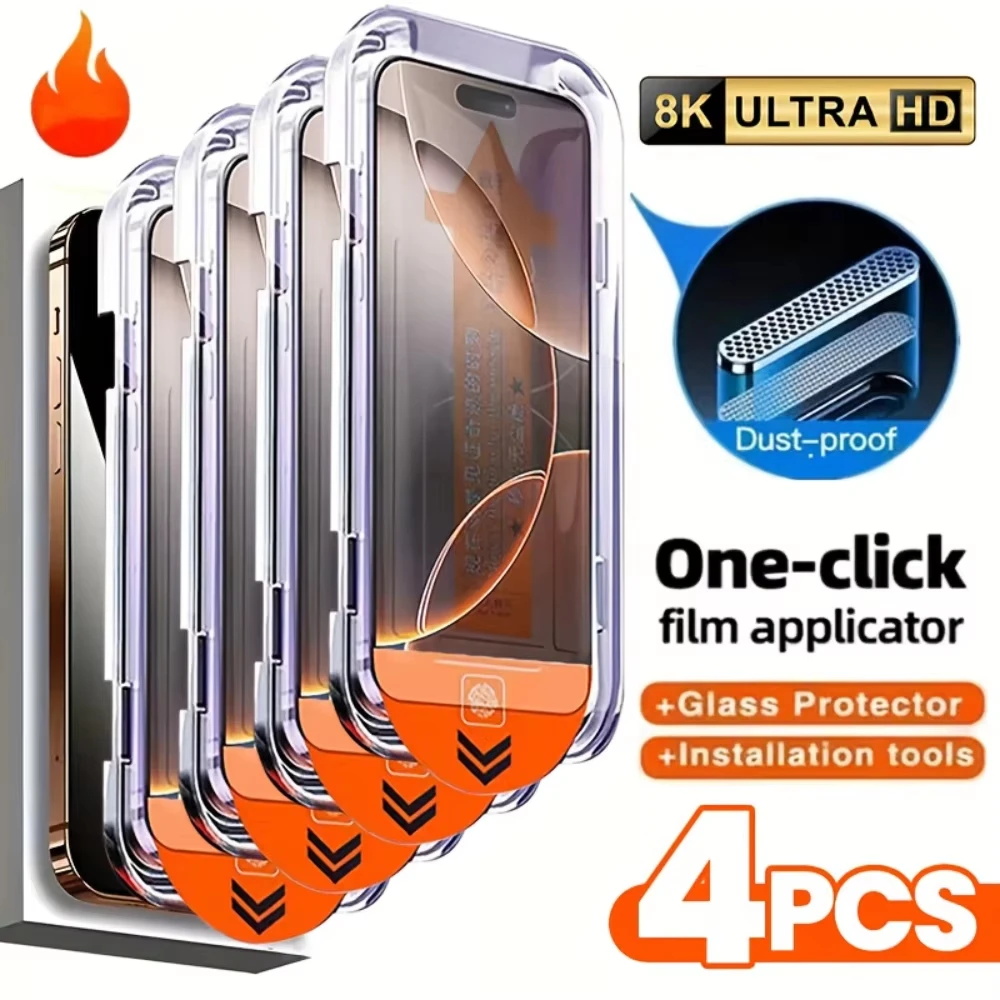 1-4PCS Unlock HD Tempered Glass For Samsung A57 A56 A55 A36 A37 A35 A26 S26 Ultra S25 S24 S23 Plus A17 A16 A15 Screen Protectors